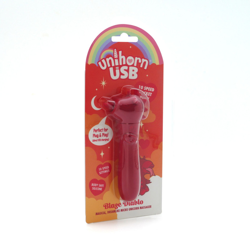 Вібратор-єдиноріжка Unihorn USB Bullet - Blaze Diablo віброкуля, USB зарядка