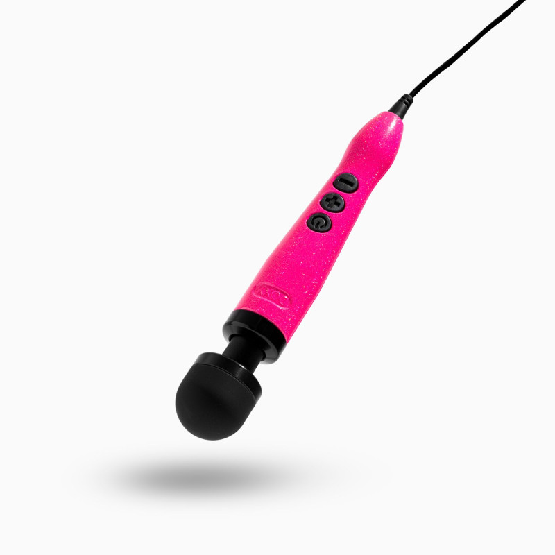Вібромасажер DOXY Die Cast 3 Hot Pink, потужний, живлення 220В, металевий корпус