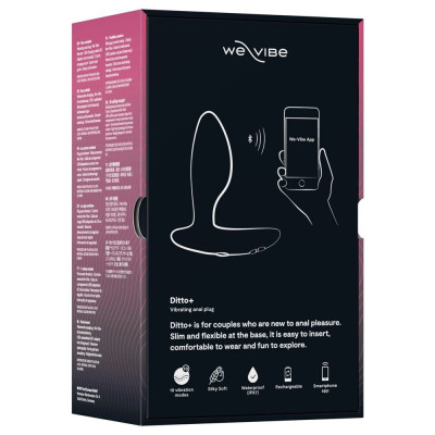 Анальна смарт-вібропробка We-Vibe Ditto+ Satin Black з пультом ДУ