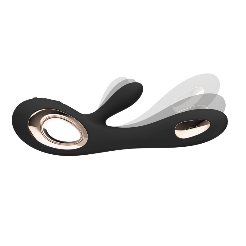 Вібратор-кролик LELO Soraya Wave Black, що манять рухи стовбура