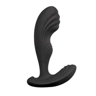 Вібромасажер простати S Pleasures Premium Cozy, чорний, з рельєфною головкою, 10 режимів