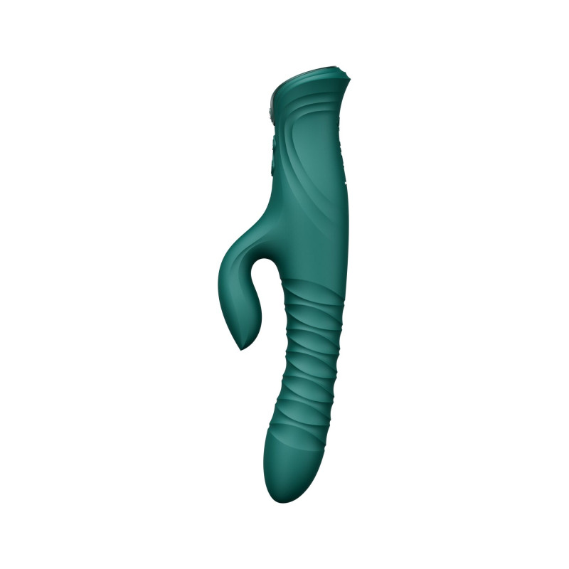 Пульсатор-кролик із вібрацією Zalo Mose 2 Turquoise Green