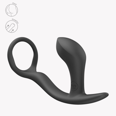 Анальна пробка з ерекційним кільцем Fun Factory Bootie Ring Black