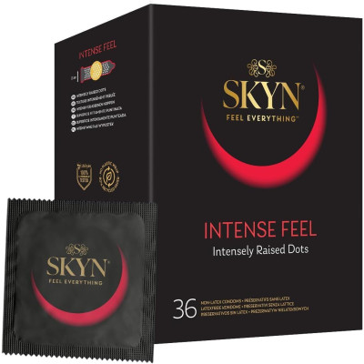 Безлатексні преміум-презервативи SKYN Intense Feel 36 шт (м'ята упаковка)