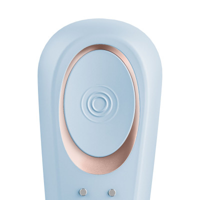Вібратор для пар Satisfyer Double Classic Light Blue з одним двигуном
