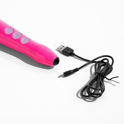 Вібромасажер DOXY Die Cast 3R Hot Pink, дуже потужний, металевий корпус, що перезаряджається.