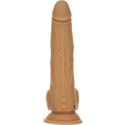 Фалоімітатор з пульсацією Naked ADDICTION Dominic 9″ Caramel, пульт дистанційного керування, діаметр 4,2 см