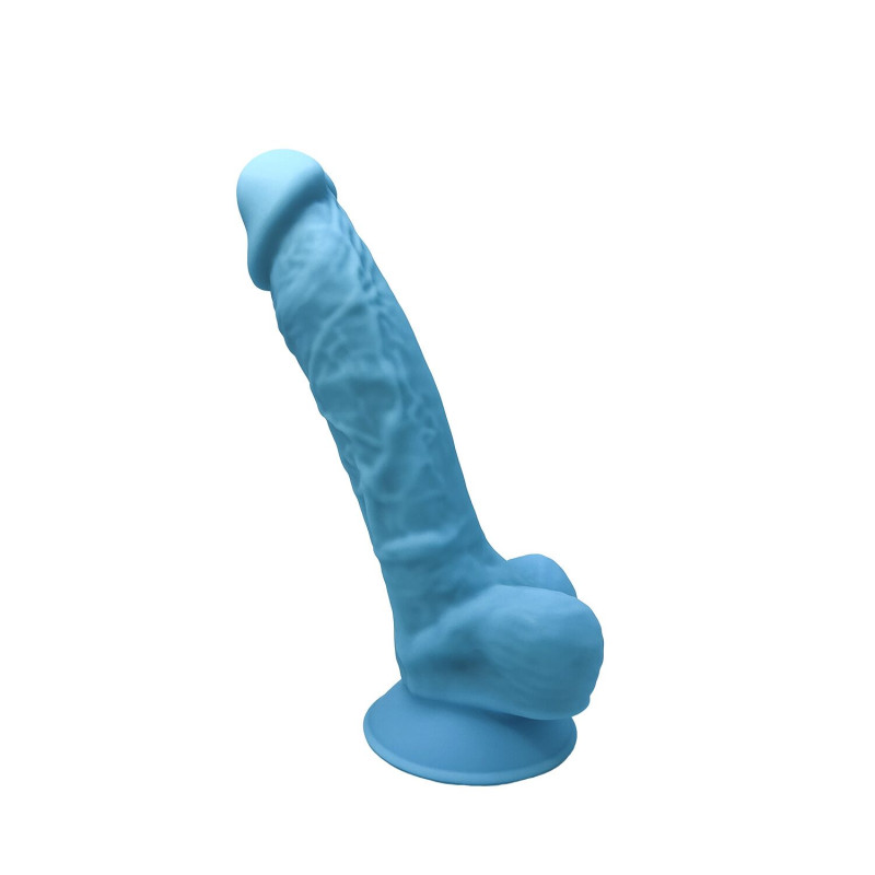 Фалоімітатор SilexD Johnny Blue (MODEL 1 size 7in) блакитний, 17.5х3.8 см