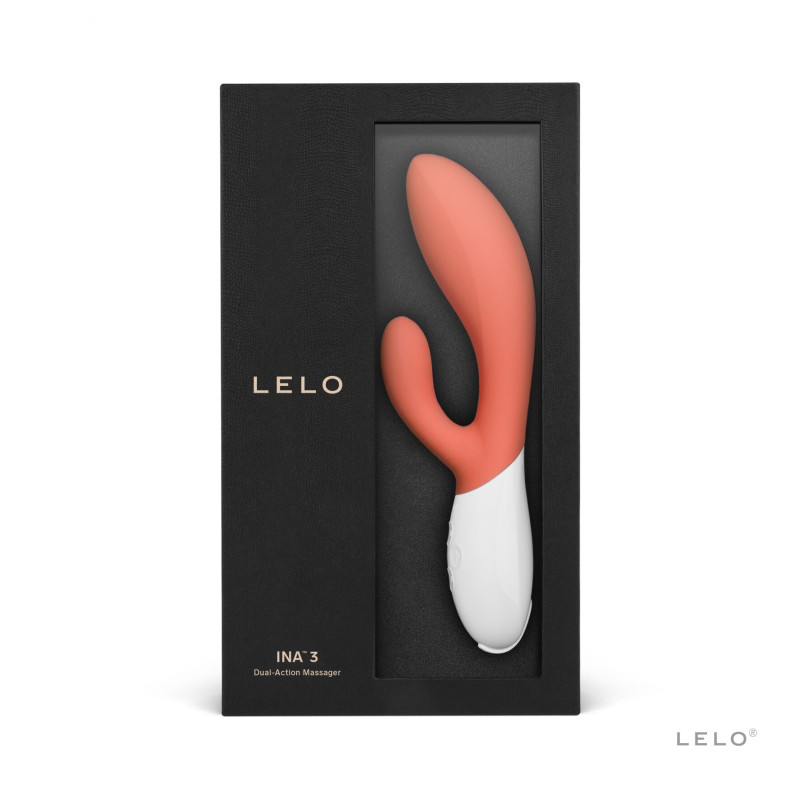 Вібратор-кролик LELO Ina 3 Coral, 10 режимів вібрації, потужний двигун