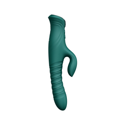 Пульсатор-кролик із вібрацією Zalo Mose 2 Turquoise Green