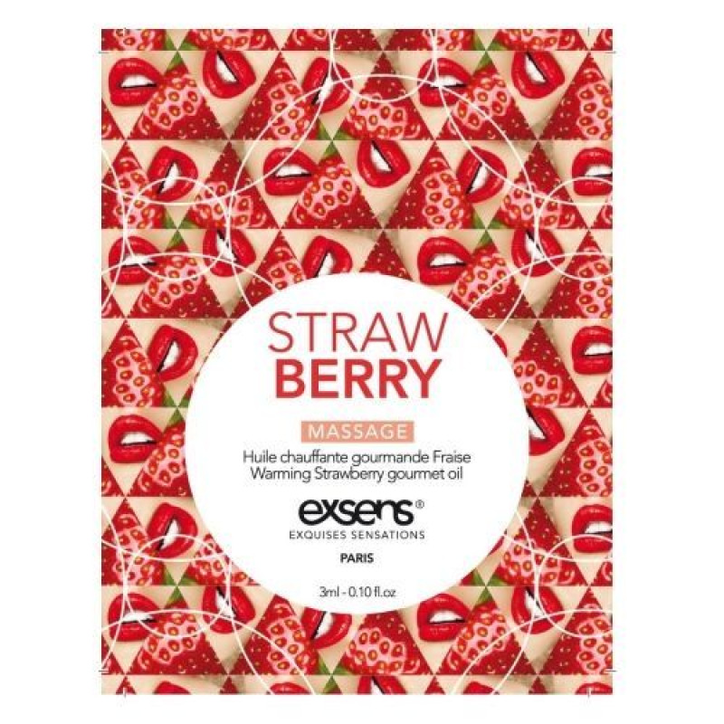 Пробник масажної олії EXSENS Strawberry 3мл (термін 11.2023)
