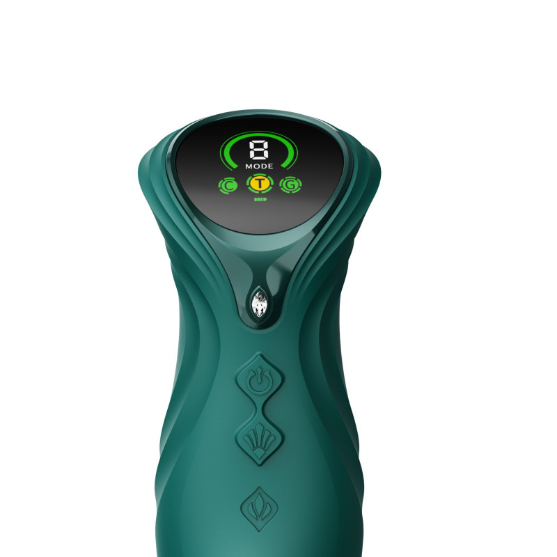 Пульсатор-кролик із вібрацією Zalo Mose 2 Turquoise Green