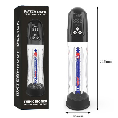 Автоматична гідропомпа 2в1 (вода/повітря) Men Power Water Bath з LED-дисплеєм, 2 режими