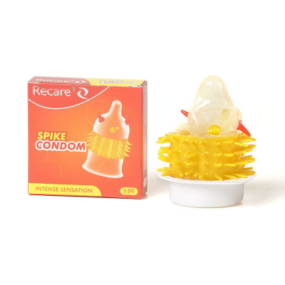 Презерватив Recare Spike Condom Orange з вусиками та шипами