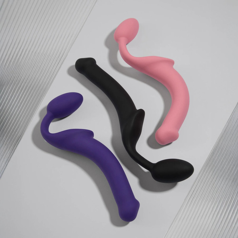 Безремневий страпон Strap-On-Me Rose M, повністю регульований, діаметр 3,3см