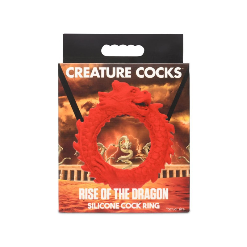 Ерекційне кільце Creature Cocks Rise of the Dragon Silicone Penis Ring - Red