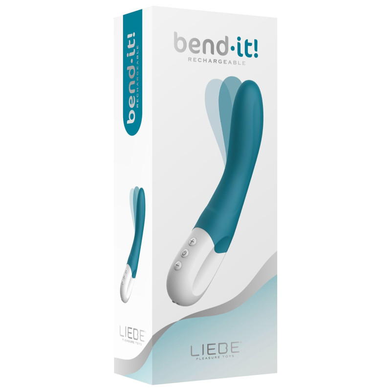 Вібратор точки G Liebe Bend It Rechargeable Ocean Blue, 10 режимів, дуже потужний, гнучкий ствол