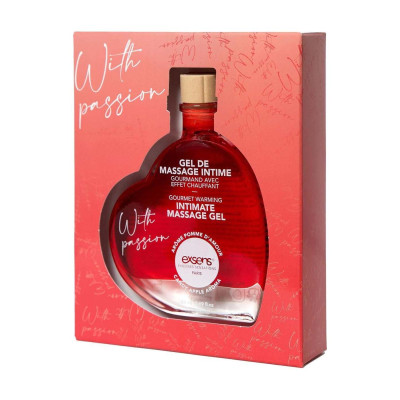 Масажне масло EXSENS With Passion Candy Apple 50мл, що розігріває, без цукру, їстівне