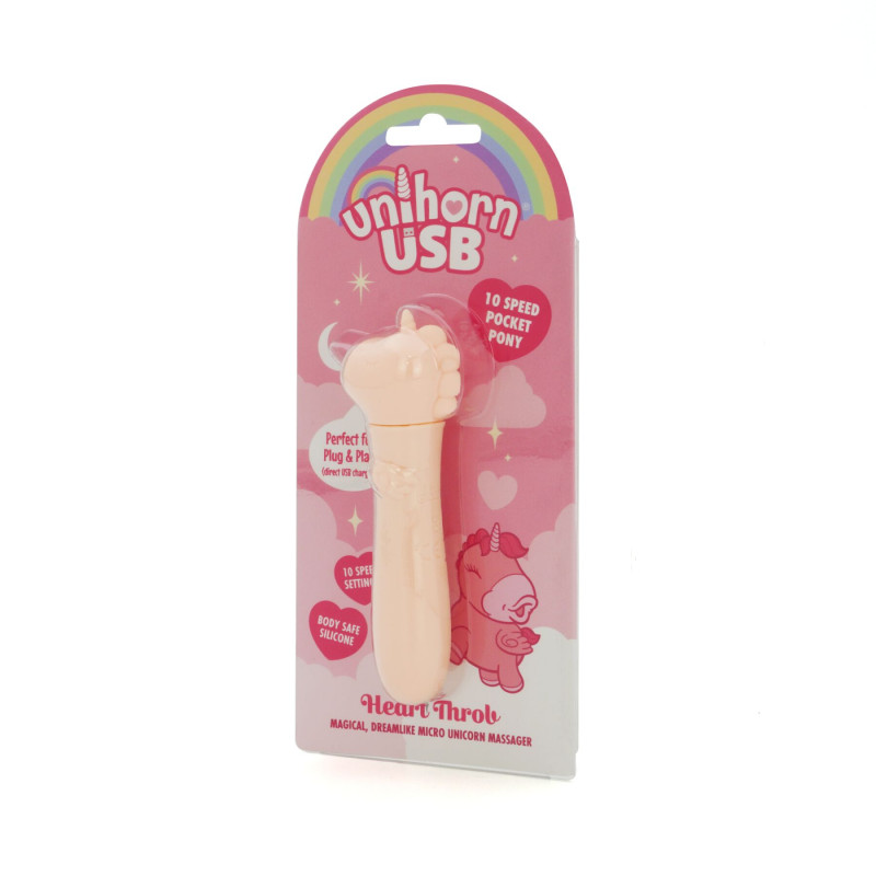 Вібратор-єдиноріжка Unihorn USB Bullet - Heart Throb, віброкуля, USB зарядка