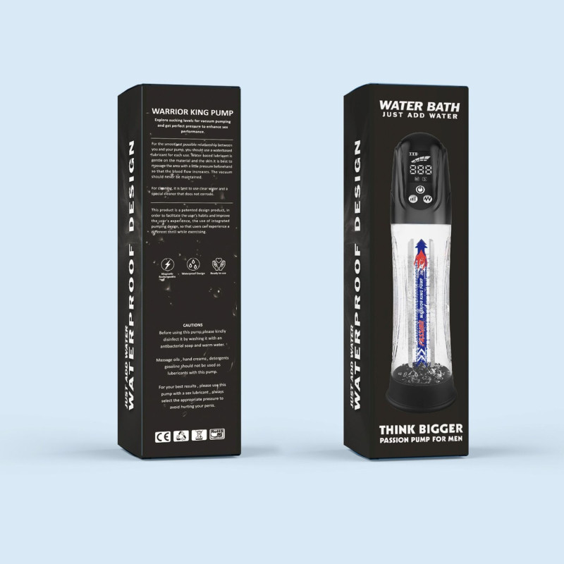 Автоматична гідропомпа 2в1 (вода/повітря) Men Power Water Bath з LED-дисплеєм, 2 режими