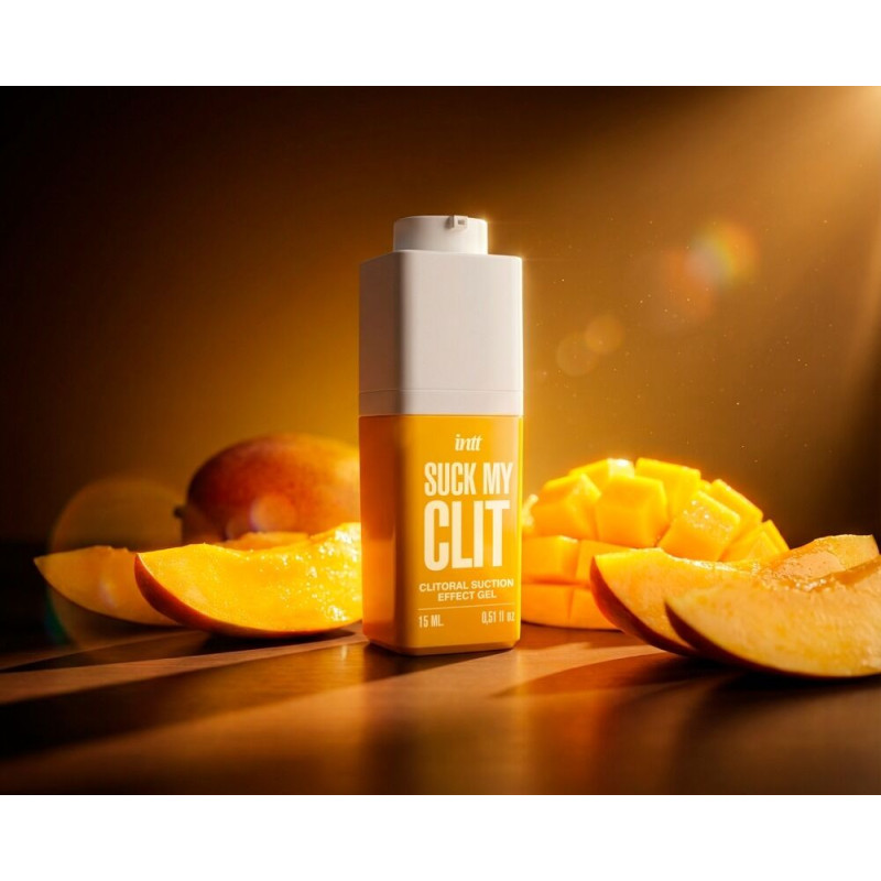 Смоктайзер для клітора Intt Suck My Clit – Tropical Mango (Манго) 15 мл, гель з ефектом посмоктування