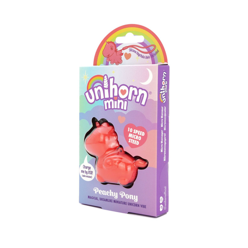 Вібратор міні-одноріжка Unihorn Mini - Peachy Pony, брелок з вібрацією