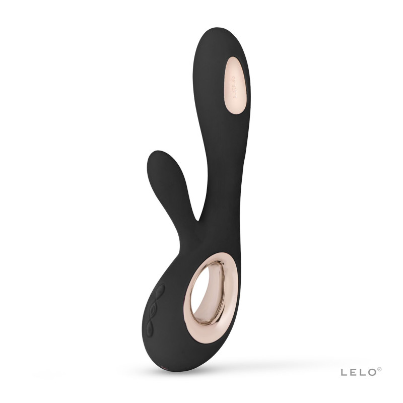 Вібратор-кролик LELO Soraya Wave Black, що манять рухи стовбура