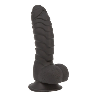 Фалоімітатор ADDICTION Ben 7'' Dildo With Balls Black, віброкуля в подарунок