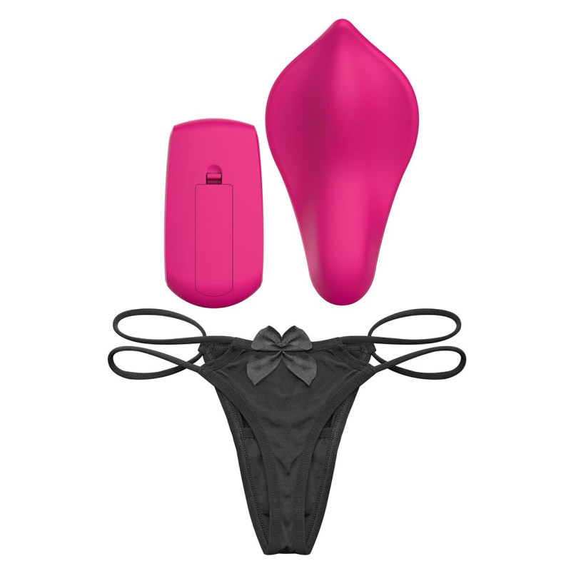 Вібратор в трусики Liebe Panty Vibe Recargable Cerise, нагрів до 39 ° C, пульт, трусики в комплекті