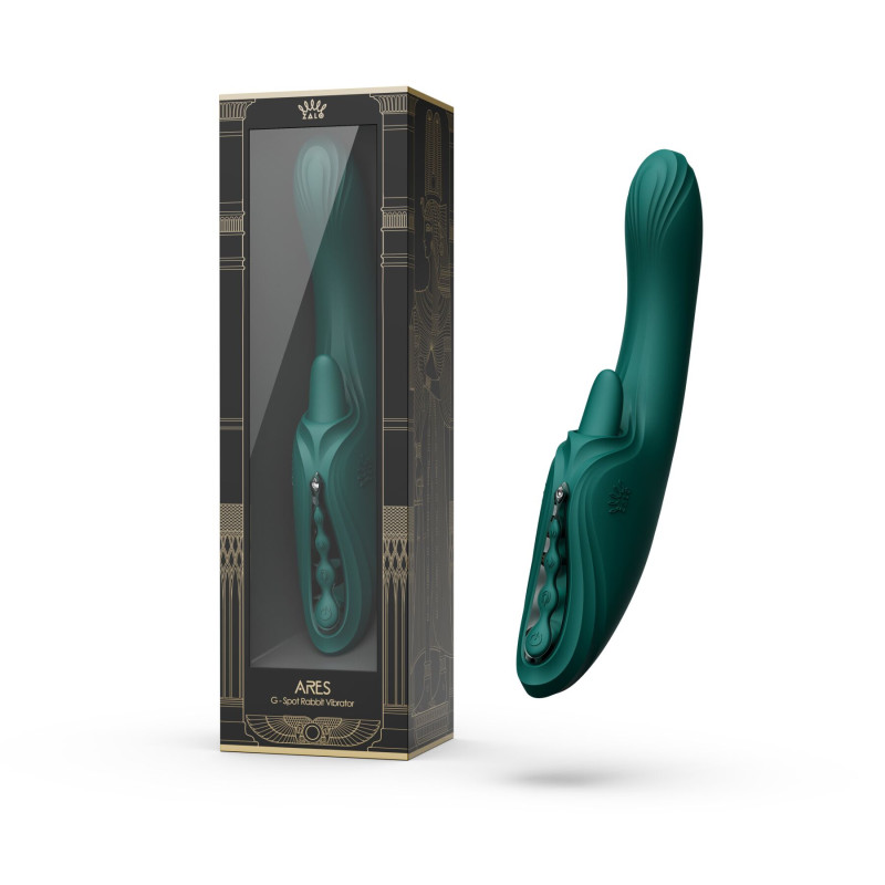 Вібратор-кролик Zalo Ares Turquoise Green