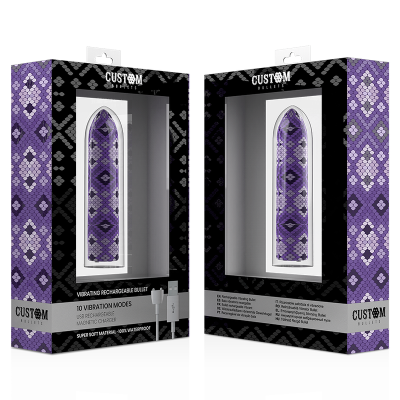 Потужна віброкуля Custom Bullets Snake Purple 