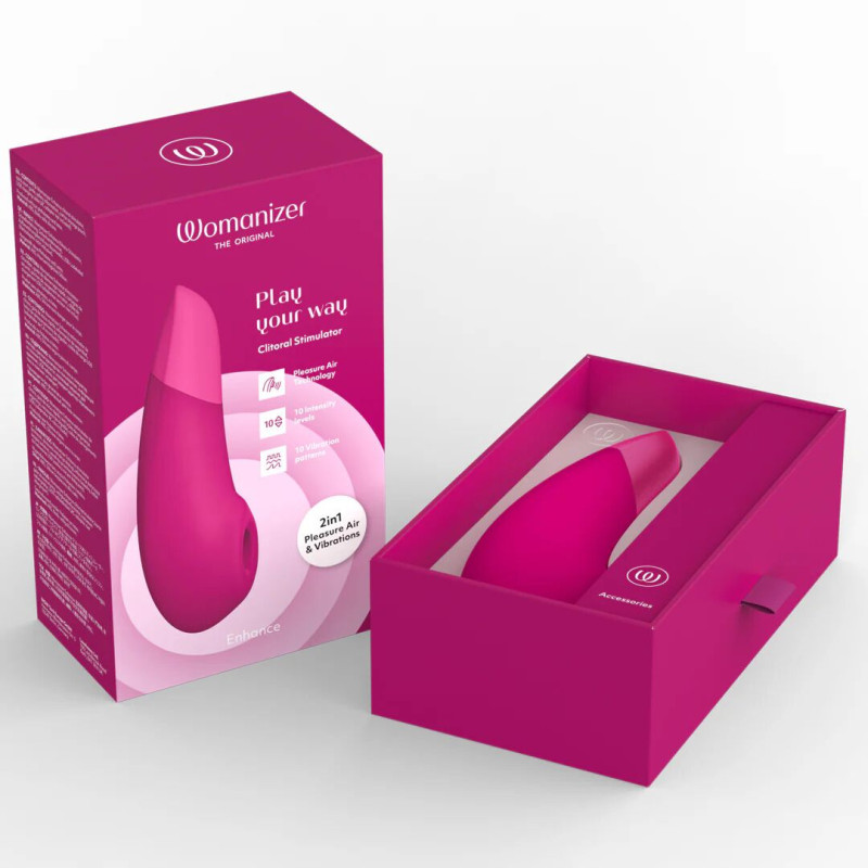 Вакуумний кліторальний стимулятор Womanizer Enhance Pink