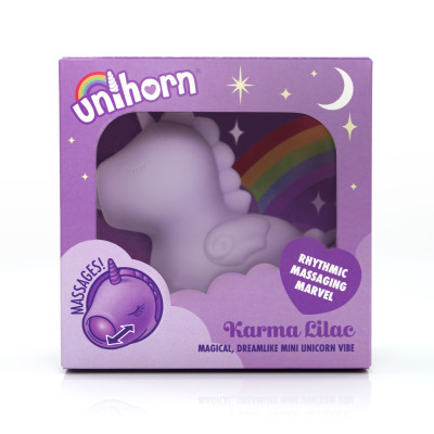 Вібратор-єдиноріжка Unihorn - Karma Lilac, з пульсацією