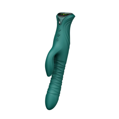 Пульсатор-кролик із вібрацією Zalo Mose 2 Turquoise Green