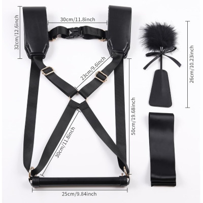 БДСМ-набір LOCKINK YEAHWOW Black Doggy Style Saddle set