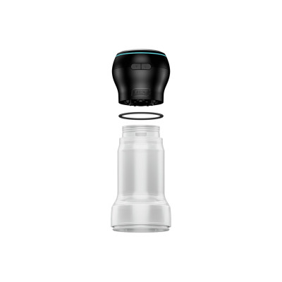 Мастурбатор Kiiroo Feel Pocket Crystal із всмоктувальною інтерактивною насадкою PowerBlow Combo Set