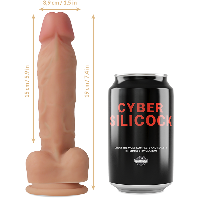 Фалоімітатор на присосці Oliver, 19 см CYBER SILICOCK (Іспанія)