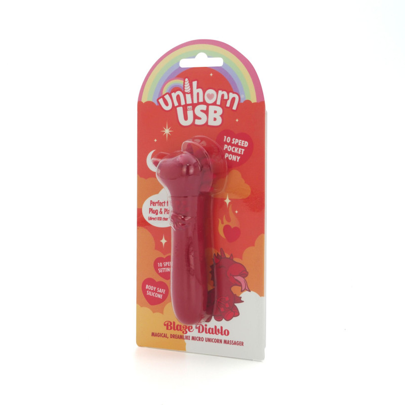 Вібратор-єдиноріжка Unihorn USB Bullet - Blaze Diablo віброкуля, USB зарядка