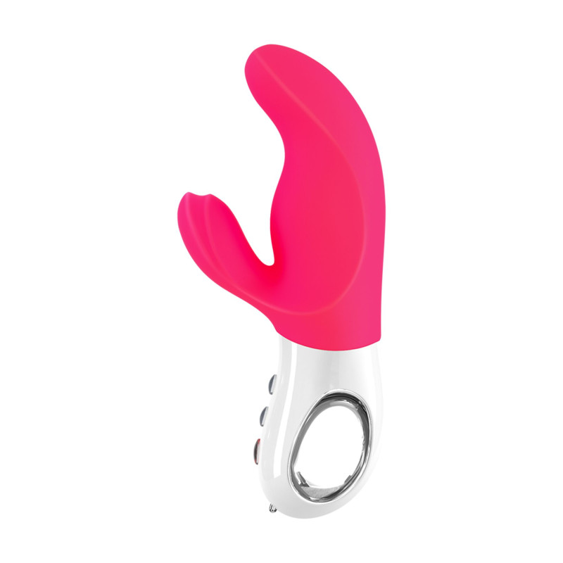 Вібратор-кролик Fun Factory MISS BI pink/white, 2 незалежні мотори, діаметр 4,2 см