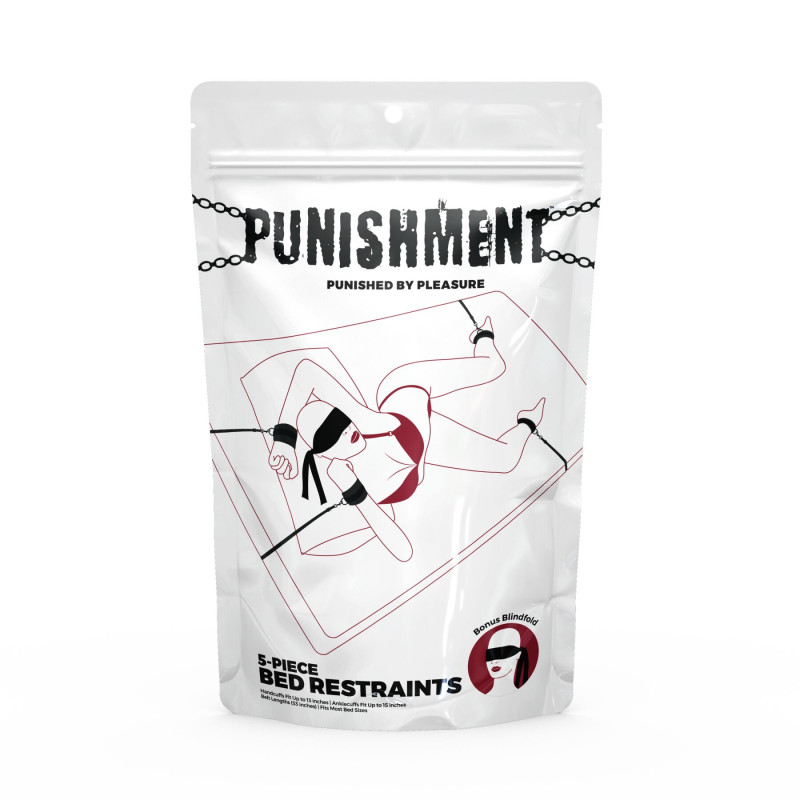 Розтяжка на ліжко Punishment - 5-Piece Bed Restraint Kit - Black