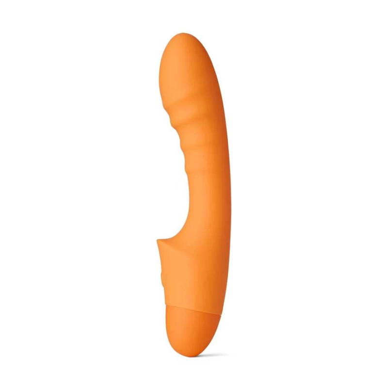 Ребристий вібратор для зони G Pash Ribbed G-spot Vibrator колір: помаранчевий So Divine