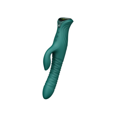 Пульсатор-кролик із вібрацією Zalo Mose 2 Turquoise Green