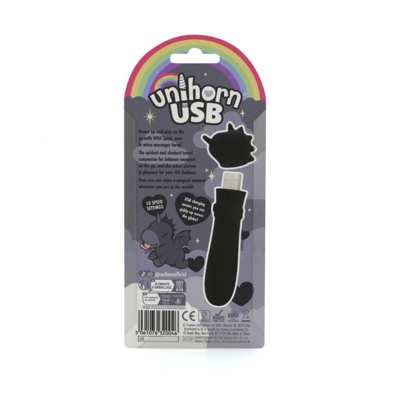 Вібратор-єдиноріжка Unihorn USB Bullet - Wild Spirit, віброкуля, USB зарядка