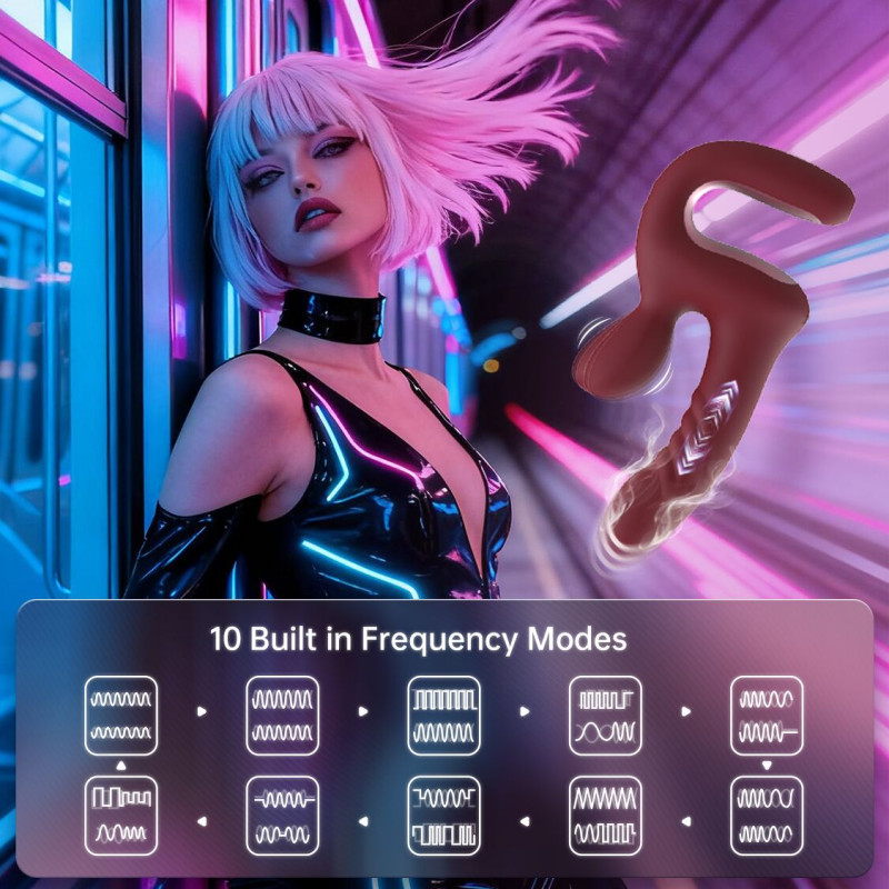 Смарт-пульсатор Magic Motion Magic Duet Bordeaux, 10 режимів пульсацій, 10 режимів вібрації