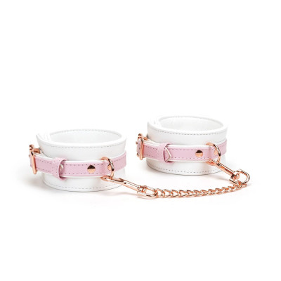 Наручники Liebe Seele White & Pink Fairy Goat Leather Hand Cuffs Наручники Liebe Seele White & Pink Fairy Goat Leather Hand Cuffs