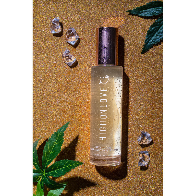 Суха олія для тіла та волосся з олією насіння канабісу, Dry Body Oil, 100 мл, HighOnLove (Канада)