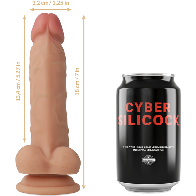 Фалоімітатор на присосці Cyber Silicock Jude, 18 см