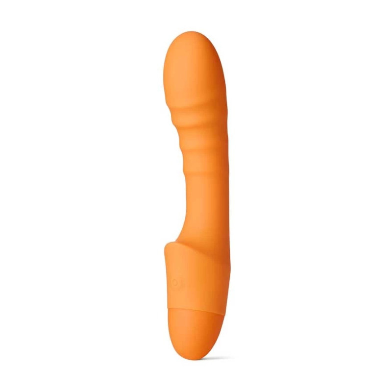 Ребристий вібратор для зони G Pash Ribbed G-spot Vibrator колір: помаранчевий So Divine