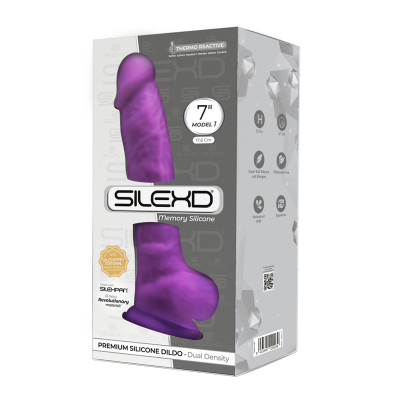 Фалоімітатор SilexD Johnny Purple (MODEL 1 size 7in) фіолетовий, 17.5х3.8 см
