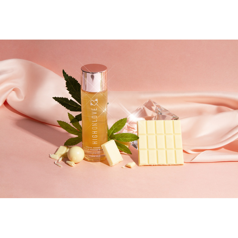 Масажна олія з ароматом білого шоколаду Sensual Massage Oil Decadent White Chocolate, 120 мл HighOnLove (Канада)